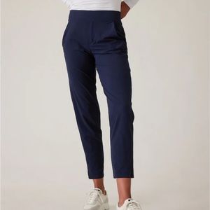 Athleta Brooklyn Mid Rise Ankle Pant size 8P-New with tags, Navy Blue